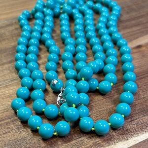 Stella & Dot turquoise color 62" necklace